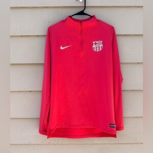 Nike FC Barcelona Unisex 2018-19 1/4 Zip Training Top Size L (B41)